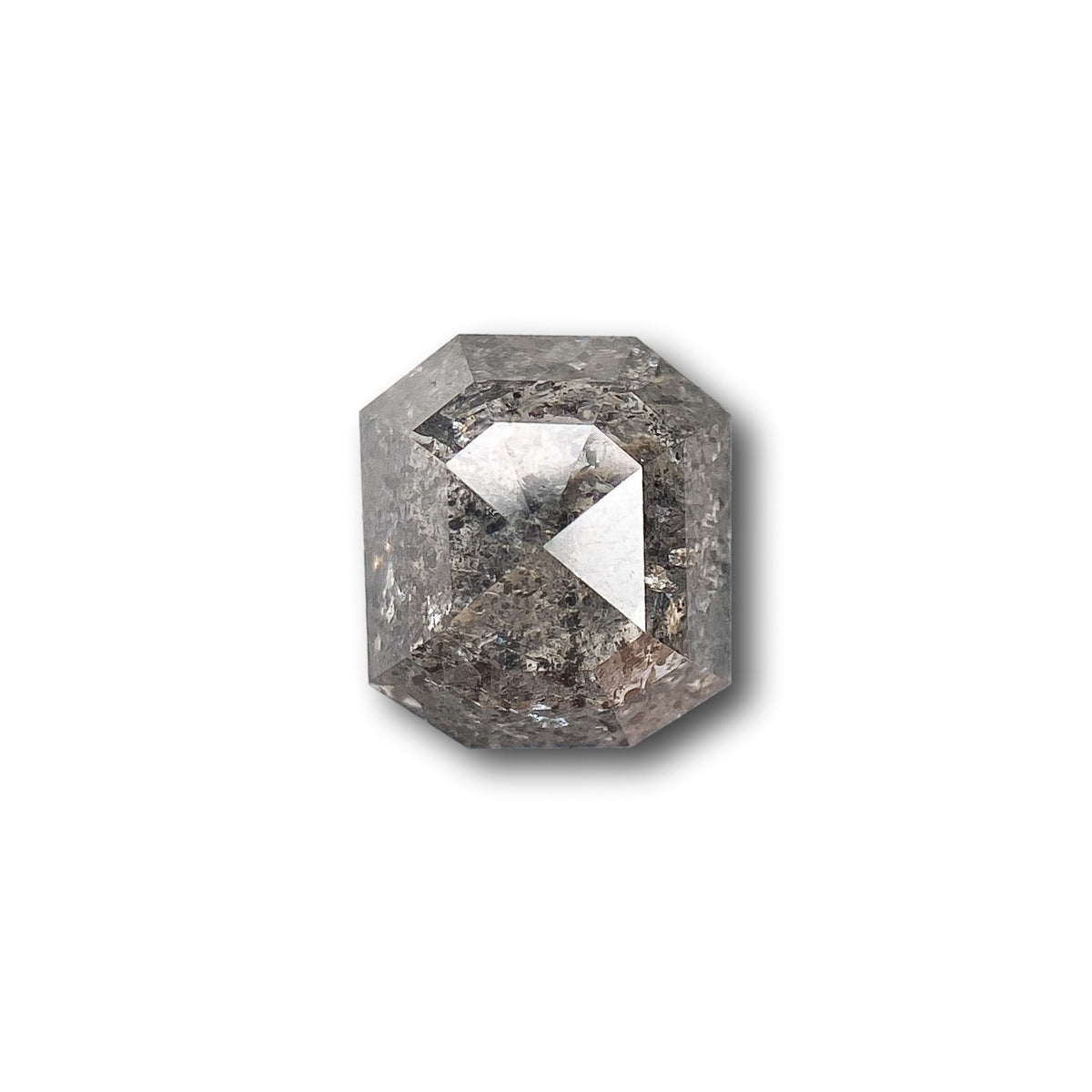 1.06ct | Salt &amp; Pepper Emerald Shape Step Cut Diamond - Modern Rustic Diamond