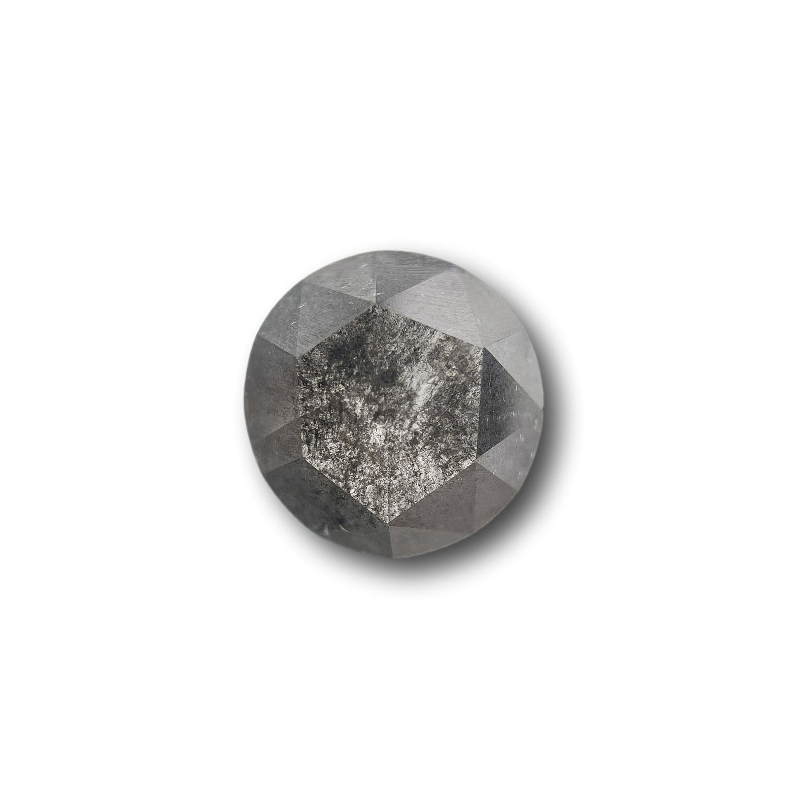 1.18ct | Salt & Pepper Round Shape Rose Cut Diamond - Modern Rustic Diamond