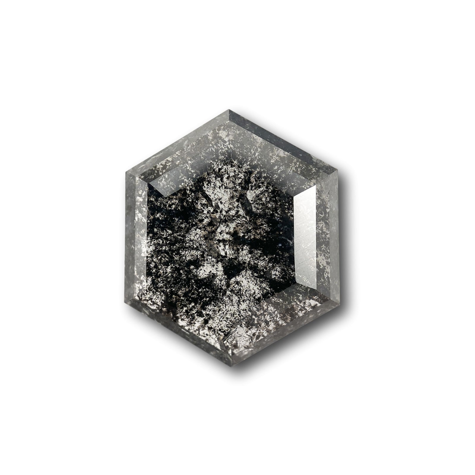 4.42ct | Rustic Hexagon Shape Rose Cut Diamond - Modern Rustic Diamond