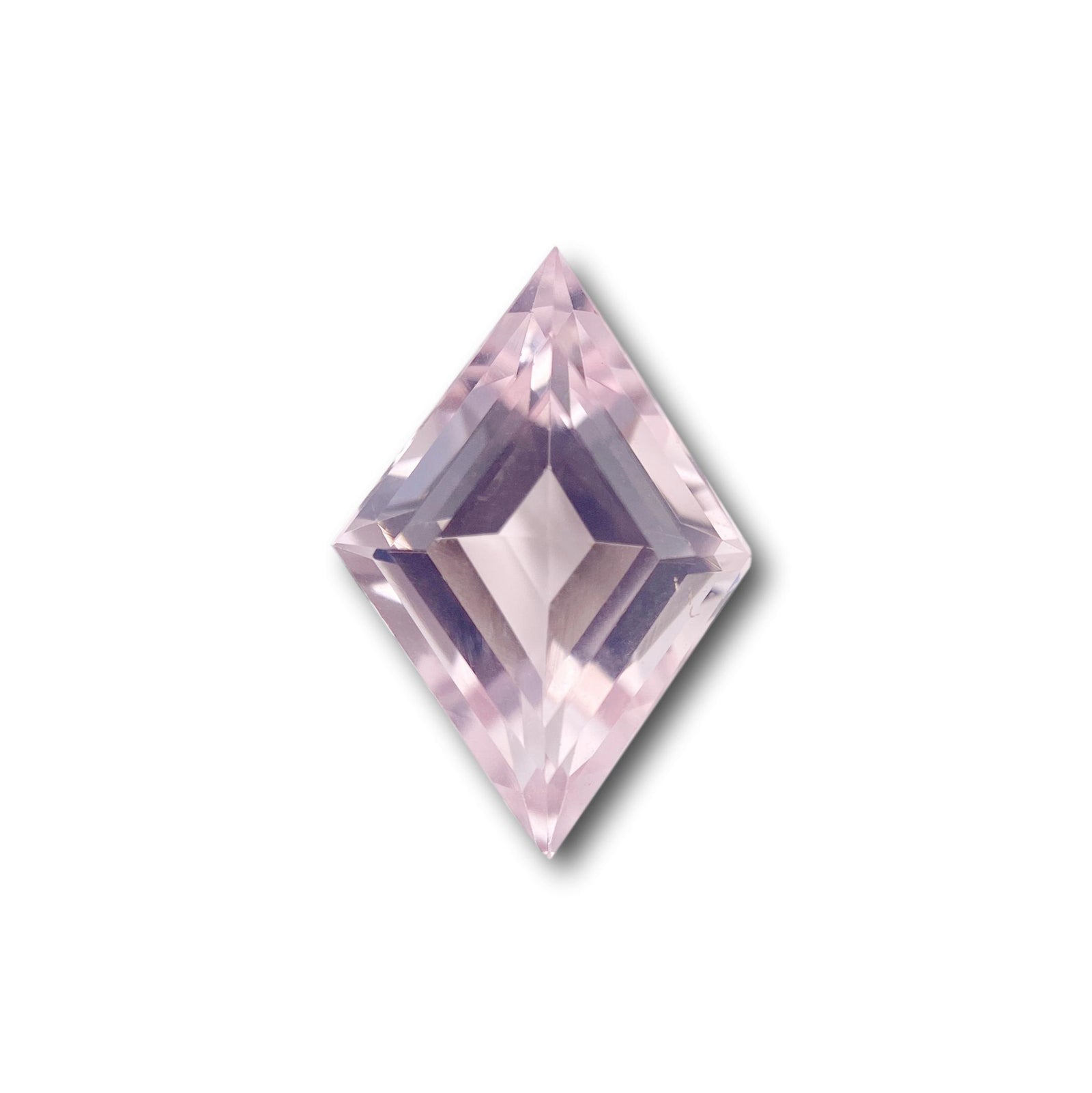 1.93ct |  Lozenge Shape Step Cut Morganite - Modern Rustic Diamond