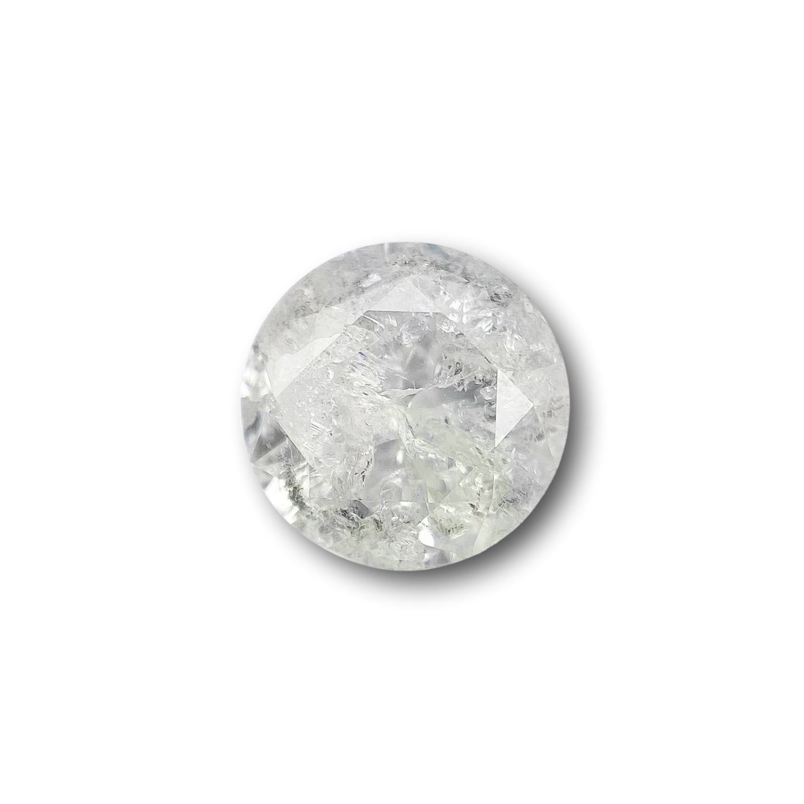 1.00ct | Salt & Pepper Round Shape Brilliant Cut Diamond - Modern Rustic Diamond