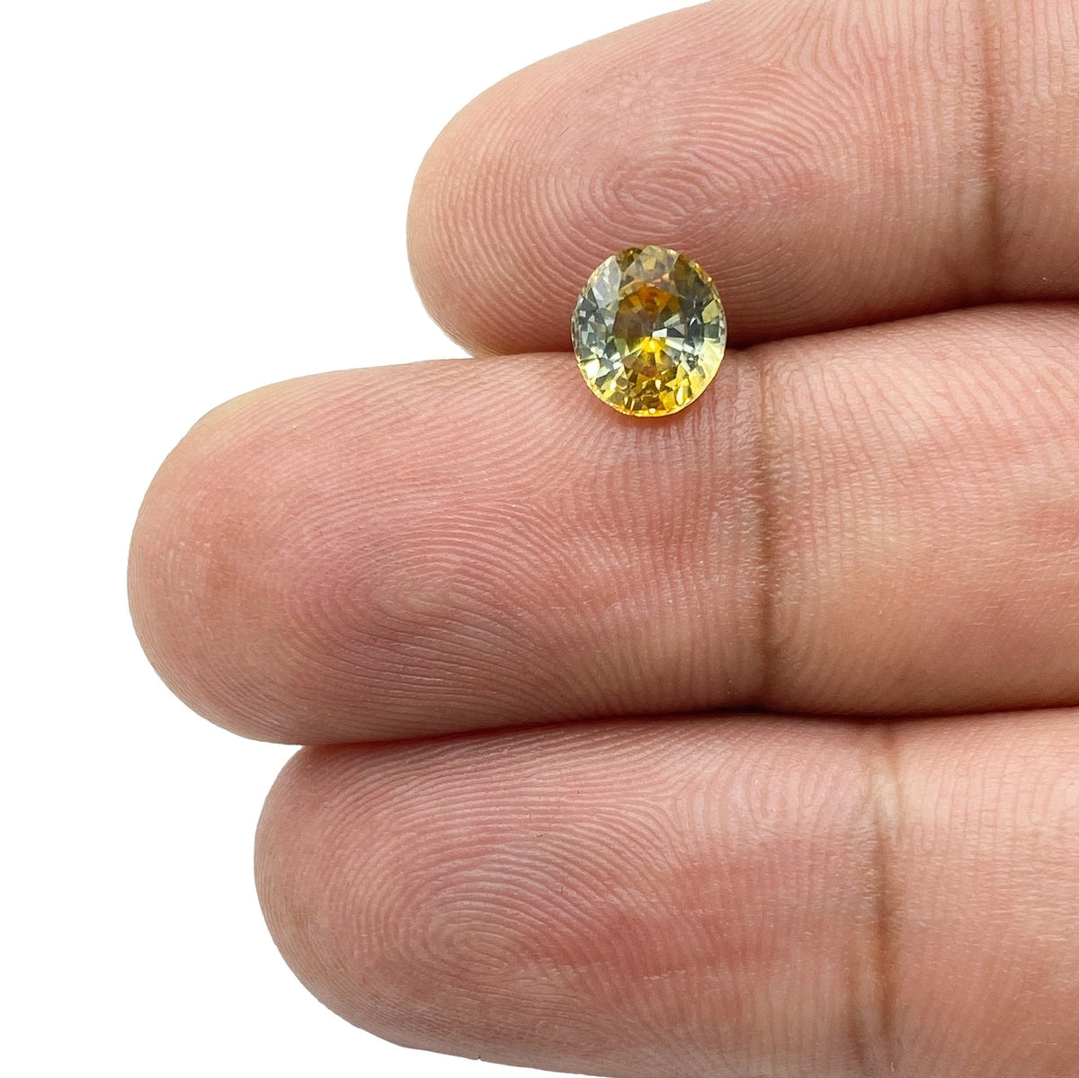 1.42ct | Brilliant Cut Oval Shape Yellow Montana Sapphire-Modern Rustic Diamond