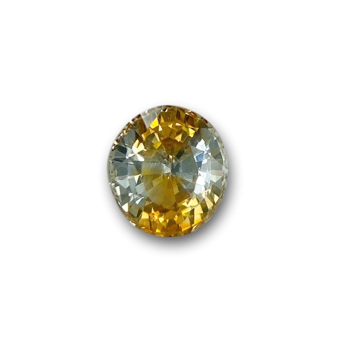 1.42ct | Brilliant Cut Oval Shape Yellow Montana Sapphire-Modern Rustic Diamond