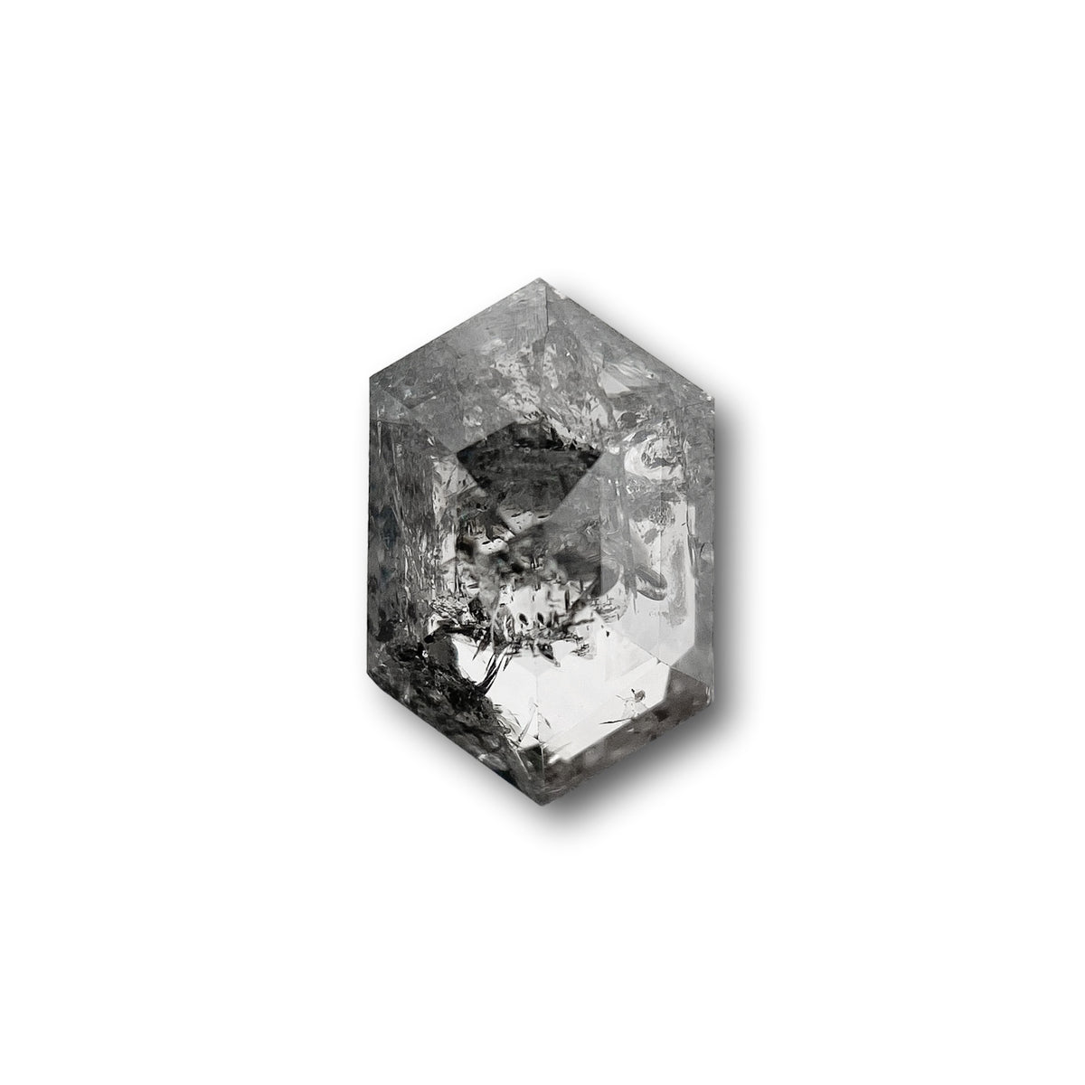 0.71ct | Rustic  Hexagon Shape Step Cut Diamond - Modern Rustic Diamond