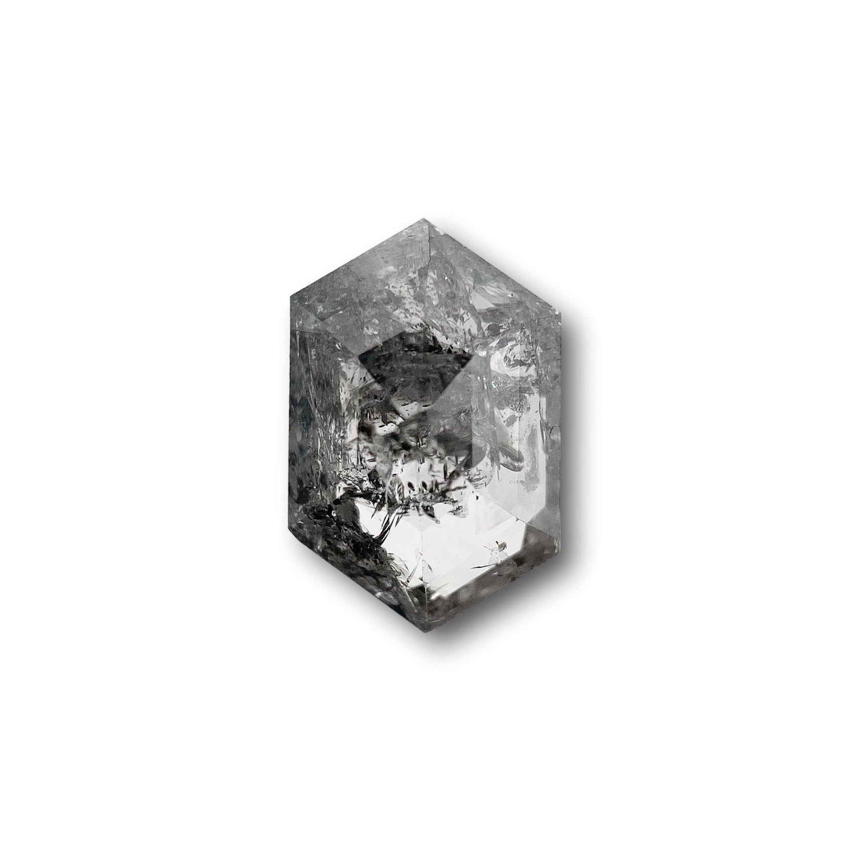 0.71ct | Rustic  Hexagon Shape Step Cut Diamond - Modern Rustic Diamond