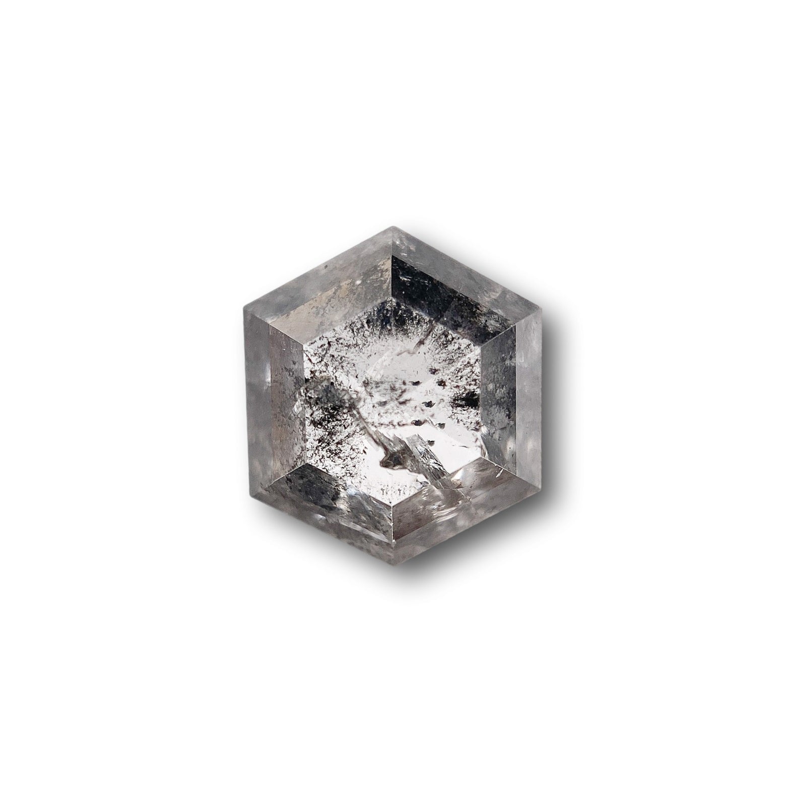 0.95ct | Rustic Hexagon Shape Rose Cut Diamond - Modern Rustic Diamond