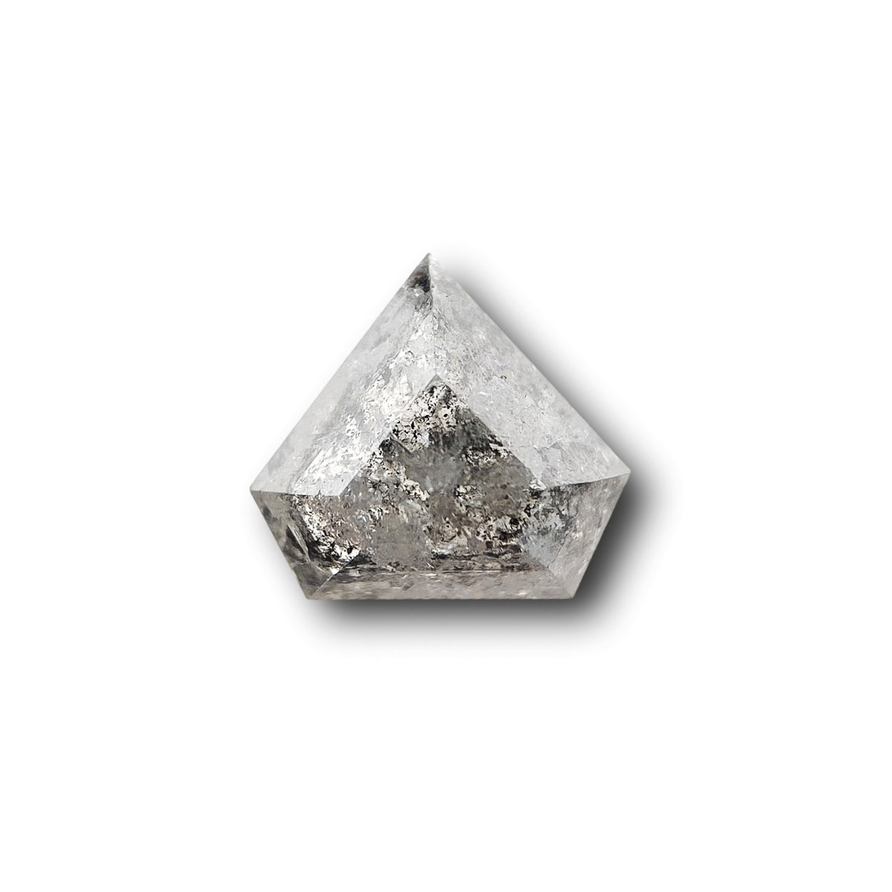 1.03ct | Salt & Pepper Shield Shape Step Cut Diamond - Modern Rustic Diamond