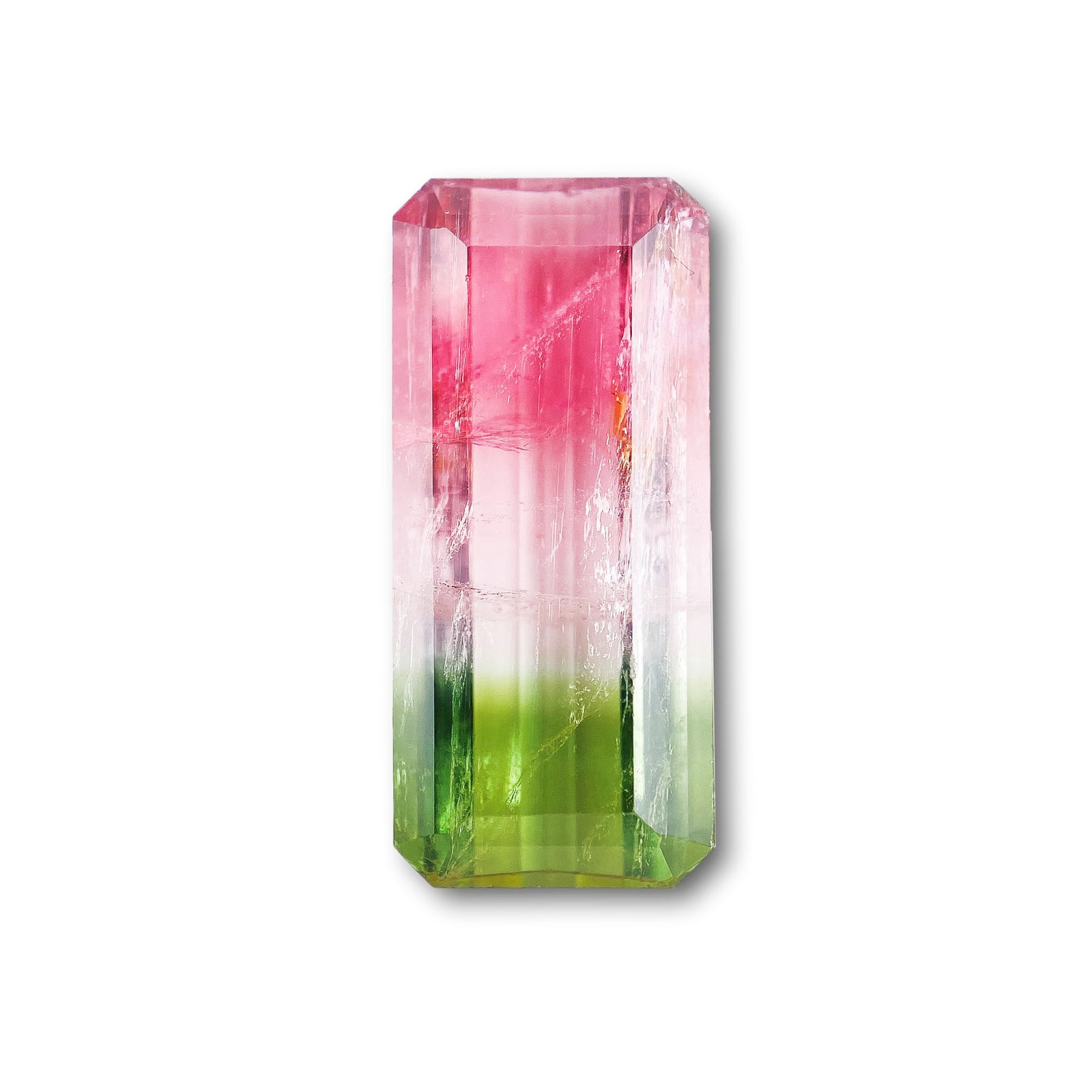 5.14ct |  Emerald Shape Step Cut Tourmaline - Modern Rustic Diamond