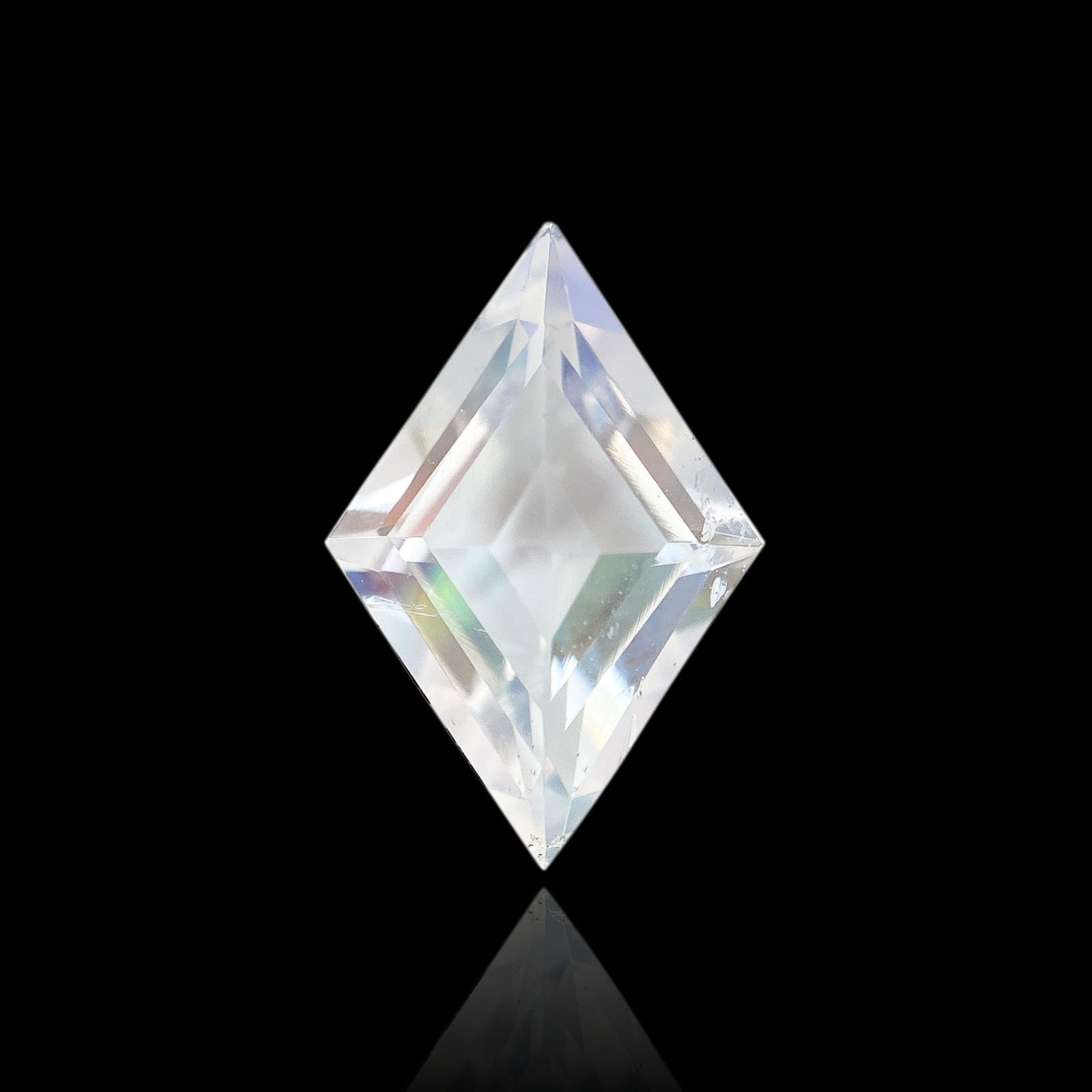 1.45ct |  Lozenge Shape Step Cut Moonstone - Modern Rustic Diamond