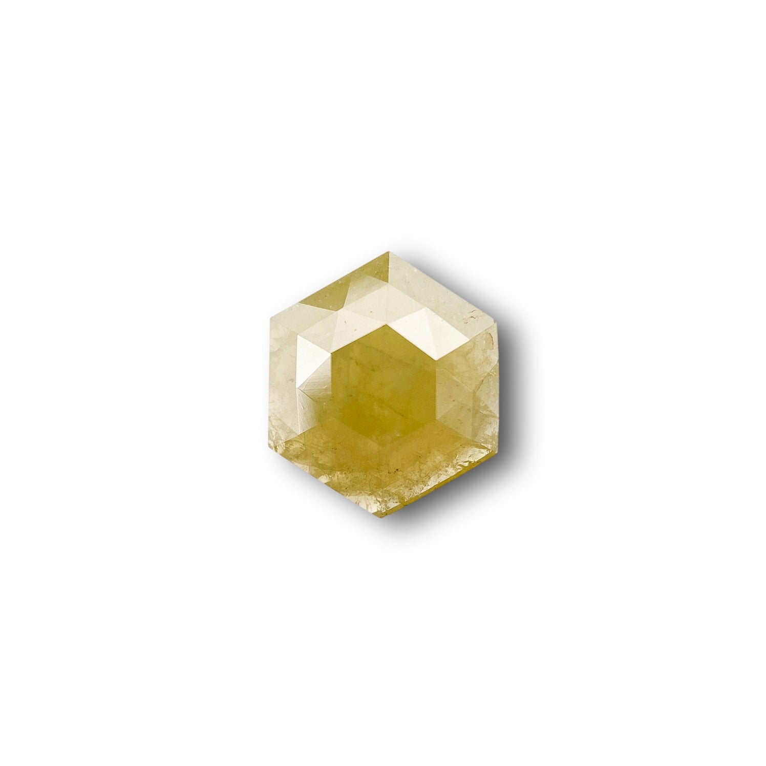 0.62ct | Rustic  Hexagon Shape Rose Cut Diamond - Modern Rustic Diamond