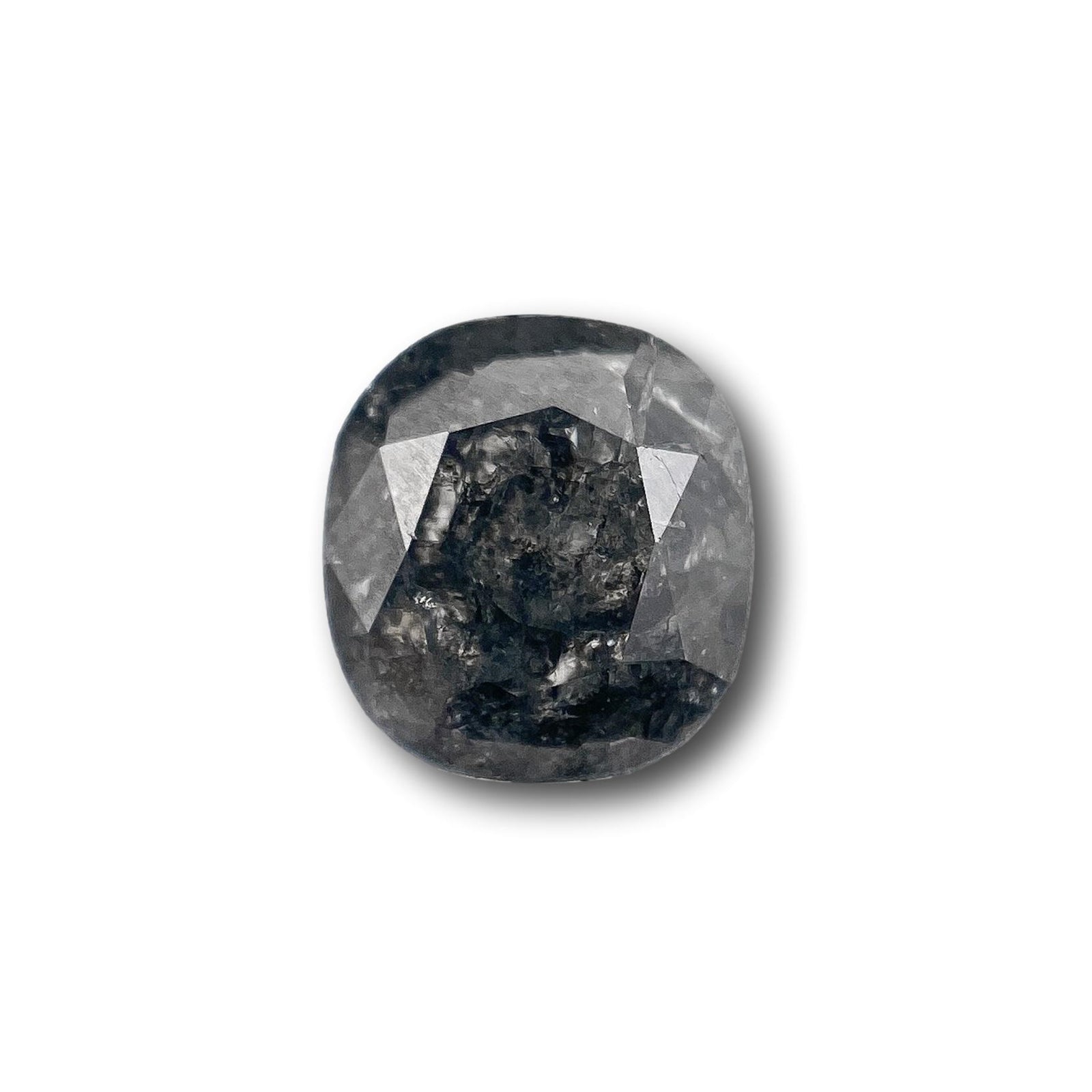 1.42ct | Salt & Pepper Cushion Shape Brilliant Cut Diamond - Modern Rustic Diamond