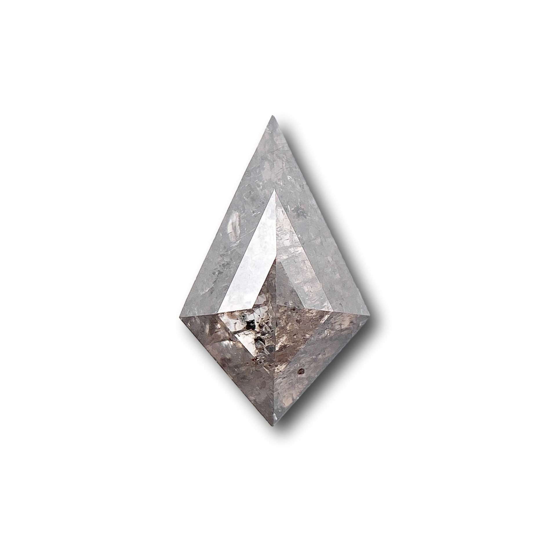 0.62ct | Salt & Pepper Kite Shape Step Cut Diamond - Modern Rustic Diamond