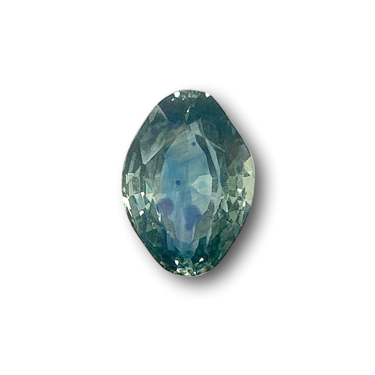 1.46ct | Brilliant Cut Oval Shape Green Montana Sapphire-Modern Rustic Diamond