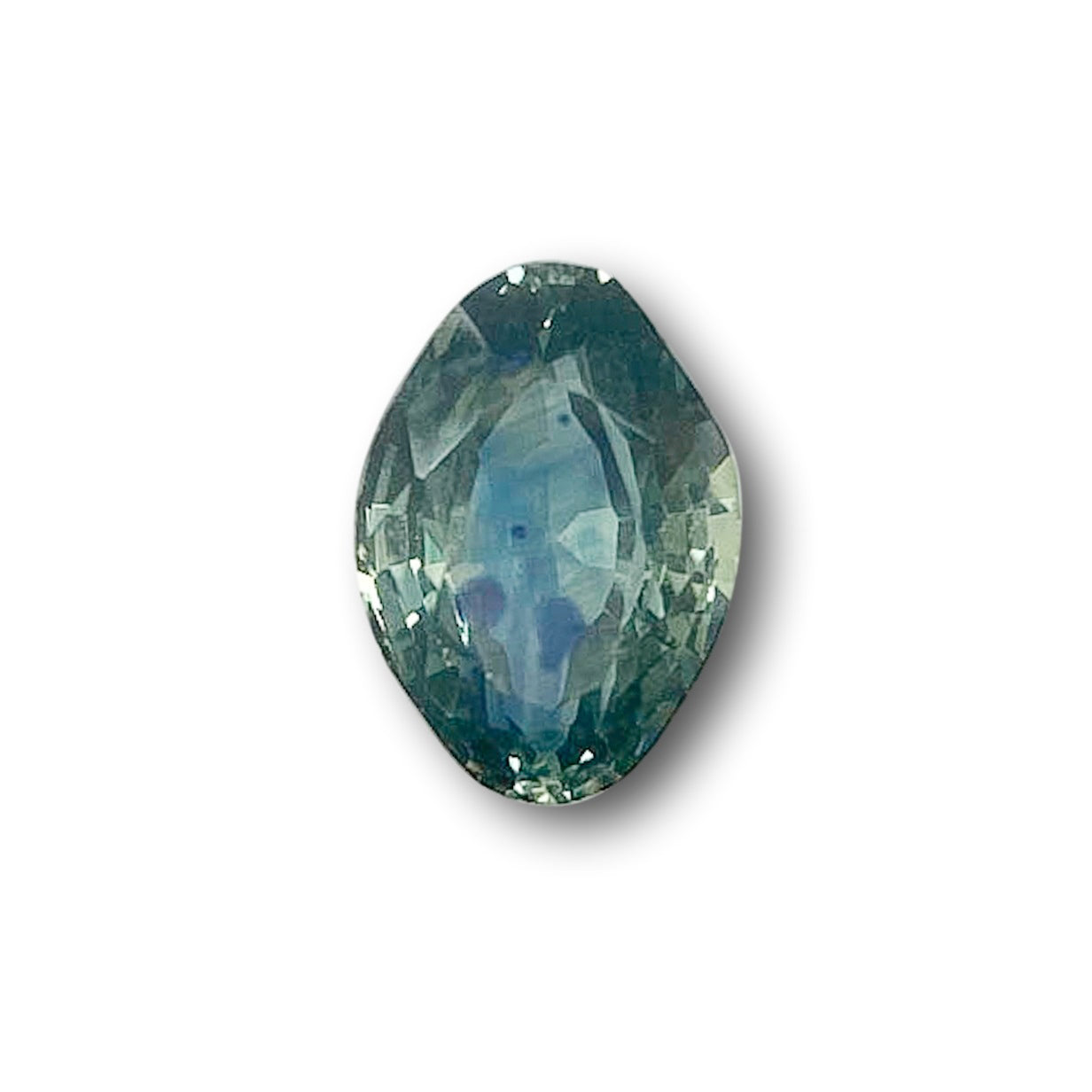 1.46ct | Brilliant Cut Oval Shape Green Montana Sapphire-Modern Rustic Diamond