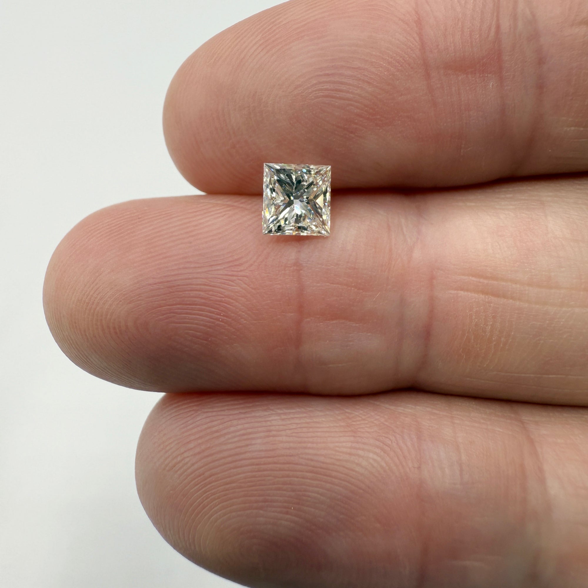 0.90ct | K/VVS2 Princess Shape Brilliant Cut Diamond (GIA) - Modern Rustic Diamond