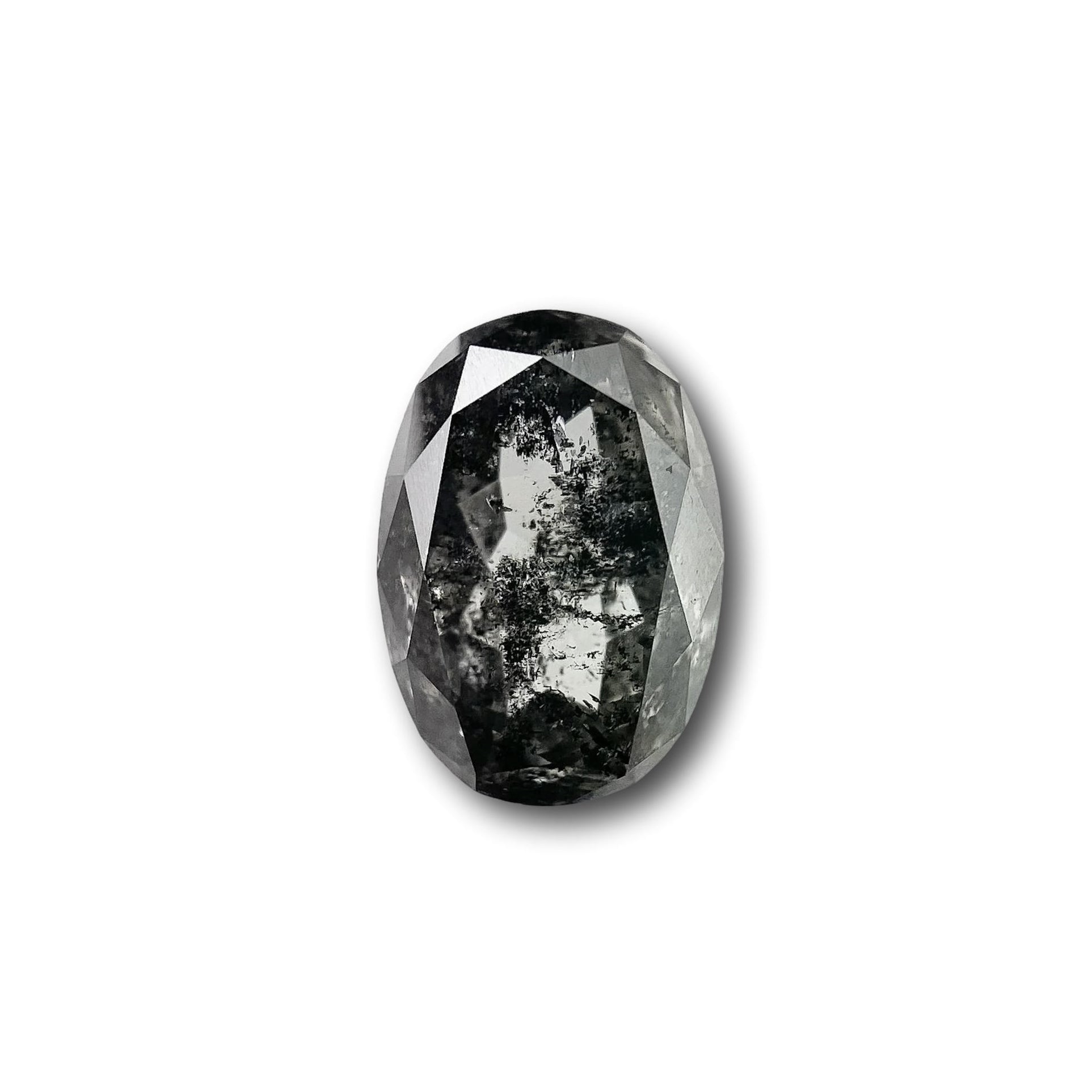 1.39ct | Salt & Pepper Kite Shape Brilliant Cut Diamond - Modern Rustic Diamond