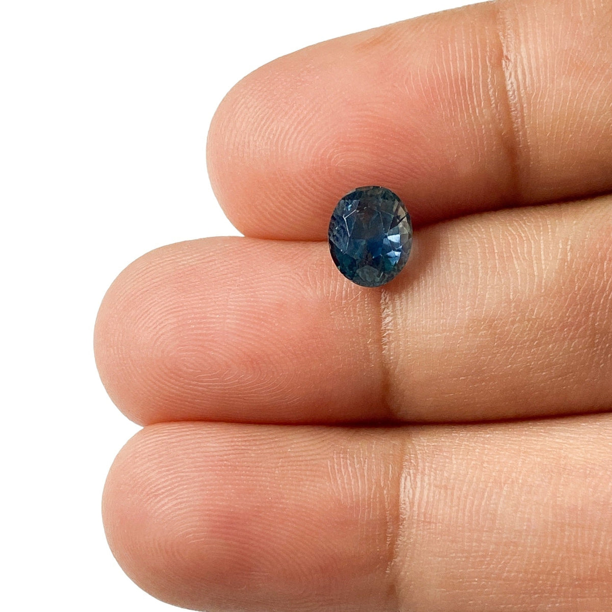 1.48ct | Brilliant Cut Oval Shape Blue Montana Sapphire-Modern Rustic Diamond