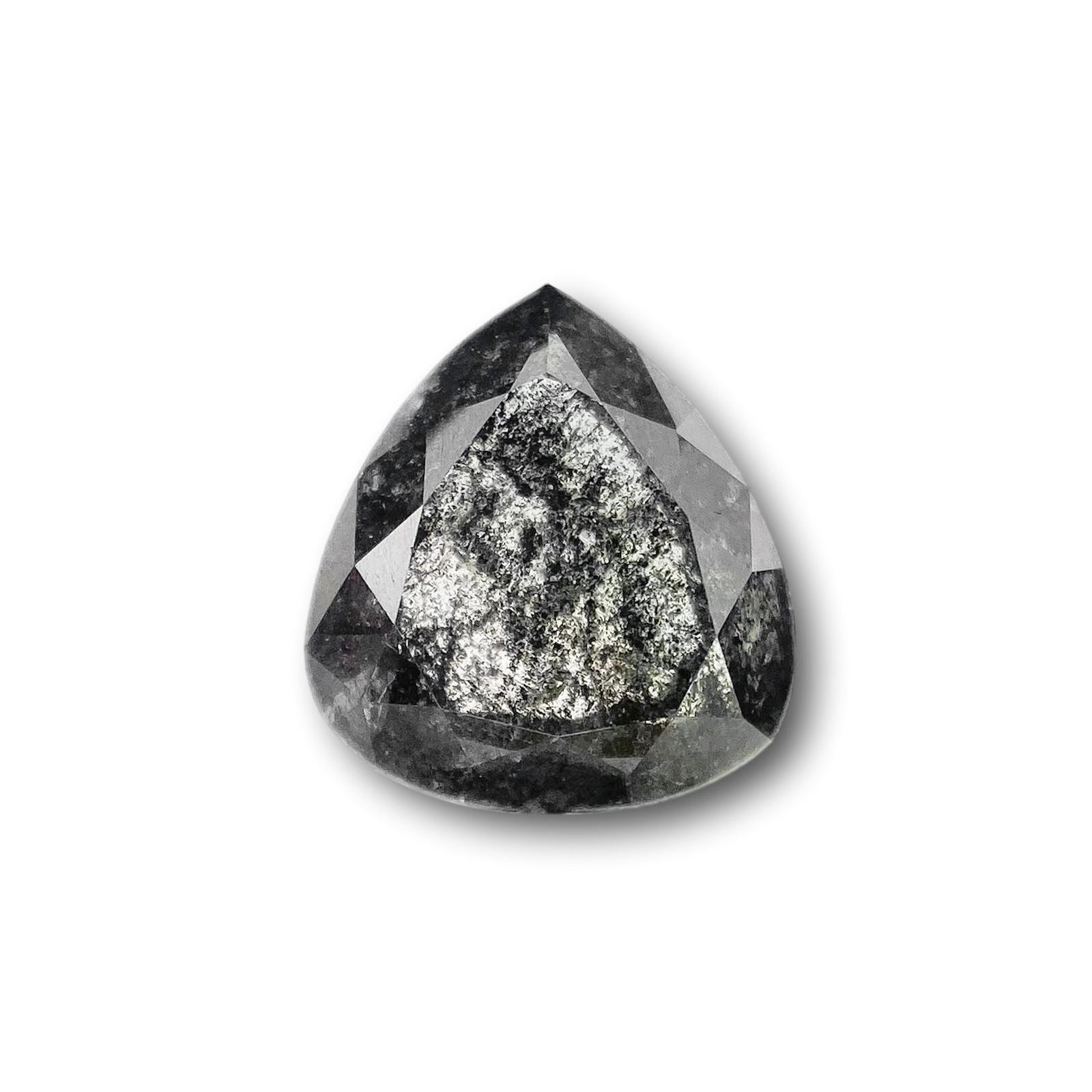 1.83ct | Salt & Pepper Pear Shape Brilliant Cut Diamond - Modern Rustic Diamond