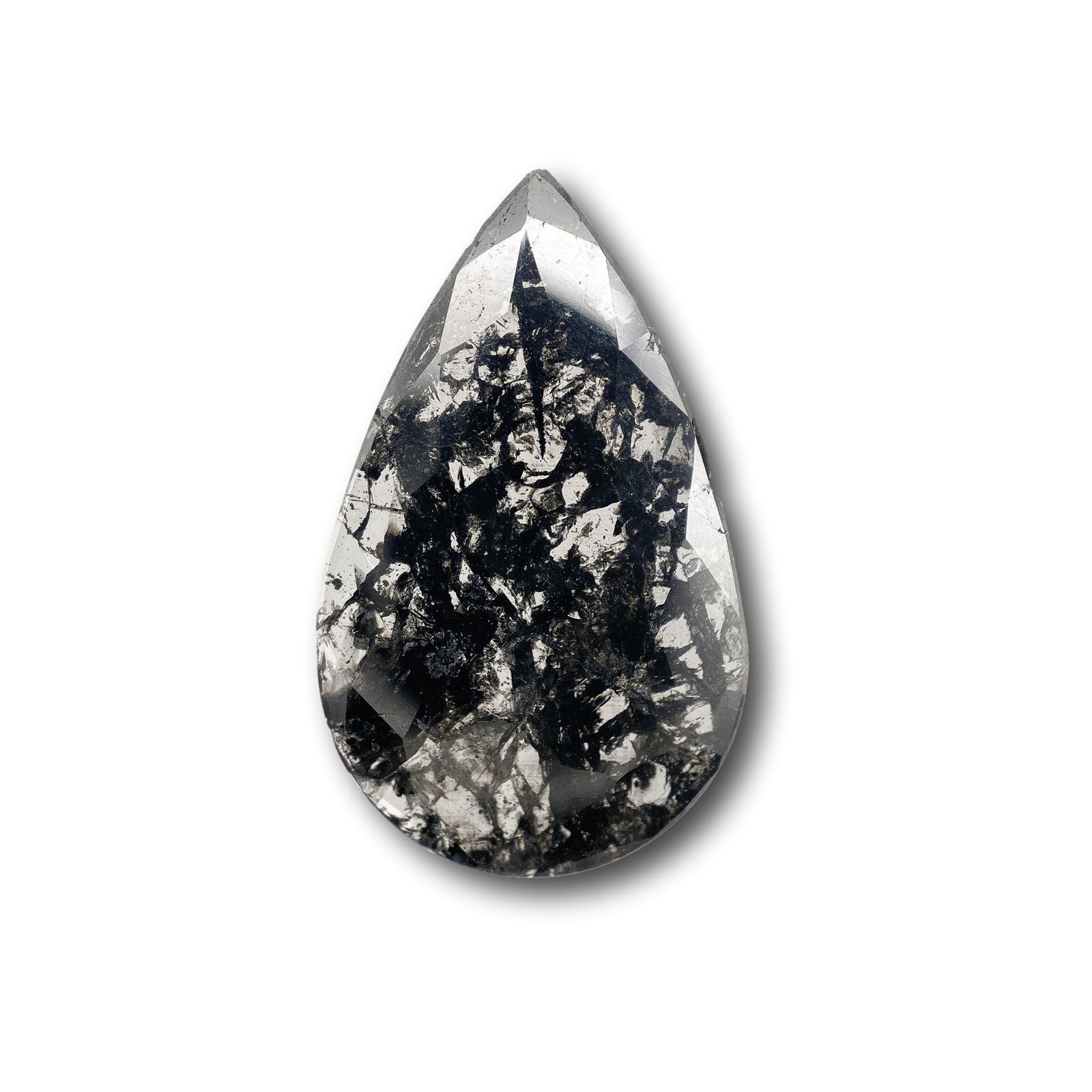 2.96ct | Rustic Pear Shape Rose Cut Diamond - Modern Rustic Diamond