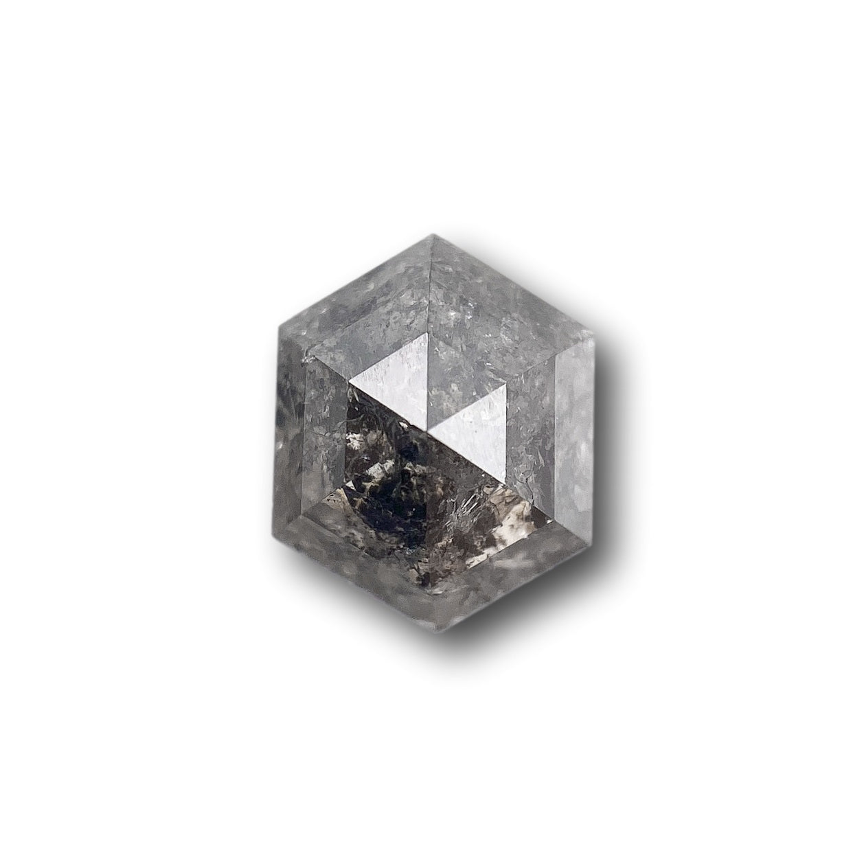 1.40ct | Rustic  Hexagon Shape Rose Cut Diamond - Modern Rustic Diamond