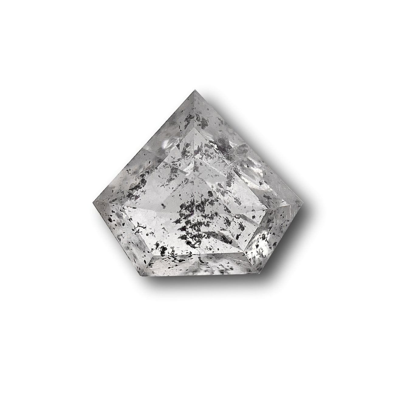 0.79ct | Salt & Pepper Shield Shape Step Cut Diamond - Modern Rustic Diamond