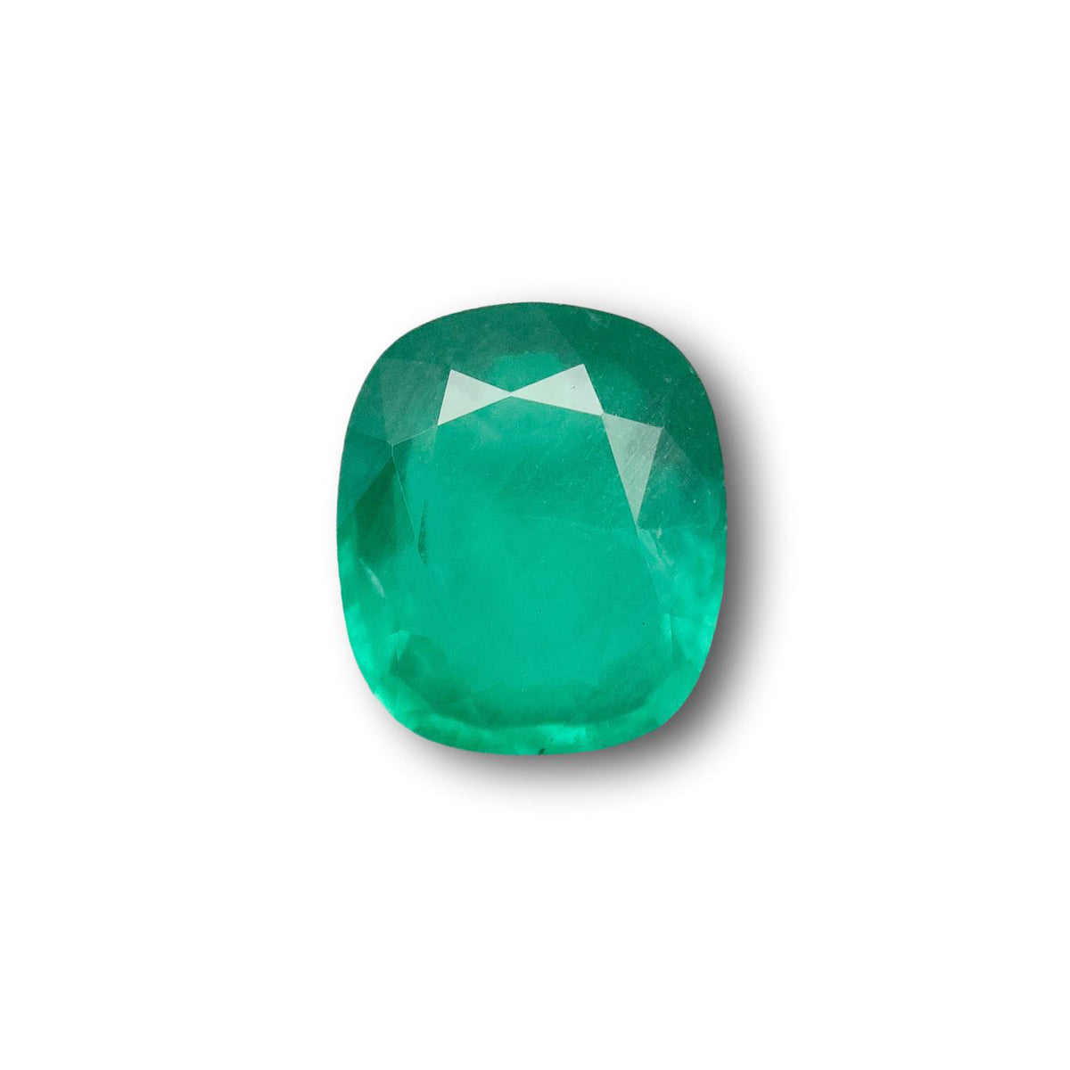 2.33ct | Brilliant Cut Cushion Shape Brazil Emerald - Modern Rustic Diamond