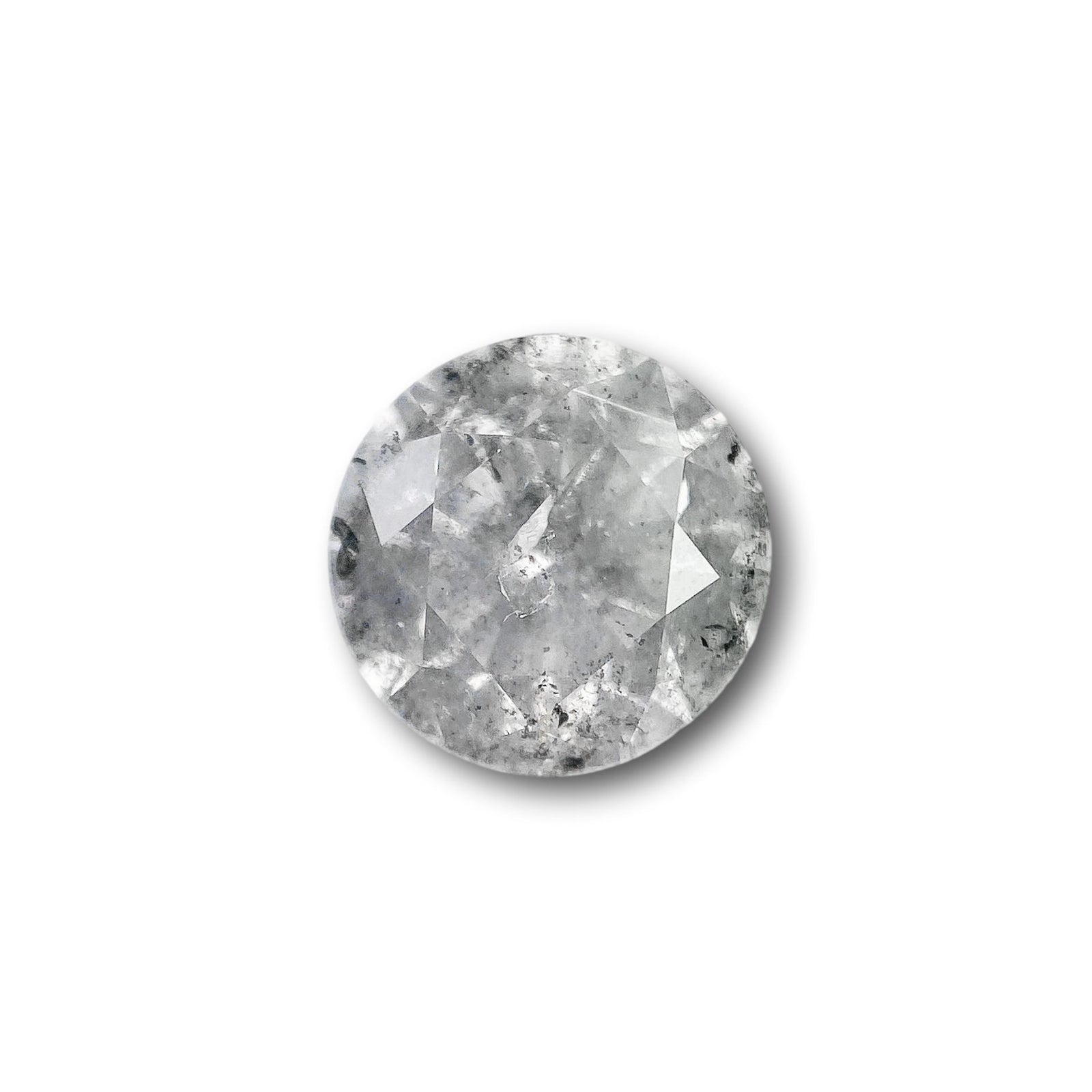 1.21ct | Salt & Pepper Round Shape Brilliant Cut Diamond - Modern Rustic Diamond