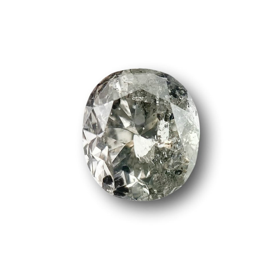 1.19ct | Salt &amp; Pepper Oval Shape Brilliant Cut Diamond - Modern Rustic Diamond