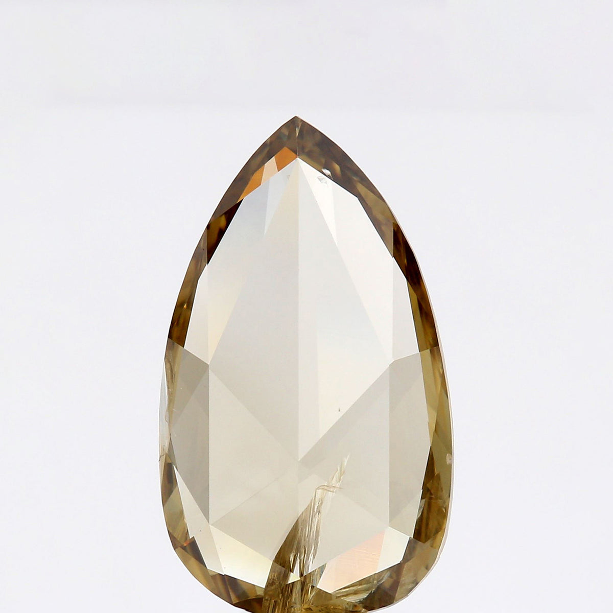 2.29ct | Champagne SI Pear Shape Rose Cut Diamond - Modern Rustic Diamond