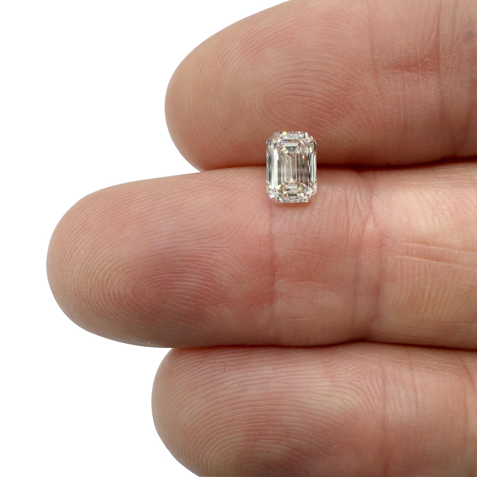 0.90ct | J/VS1 Emerald Shape Brilliant Cut Diamond (GIA) - Modern Rustic Diamond