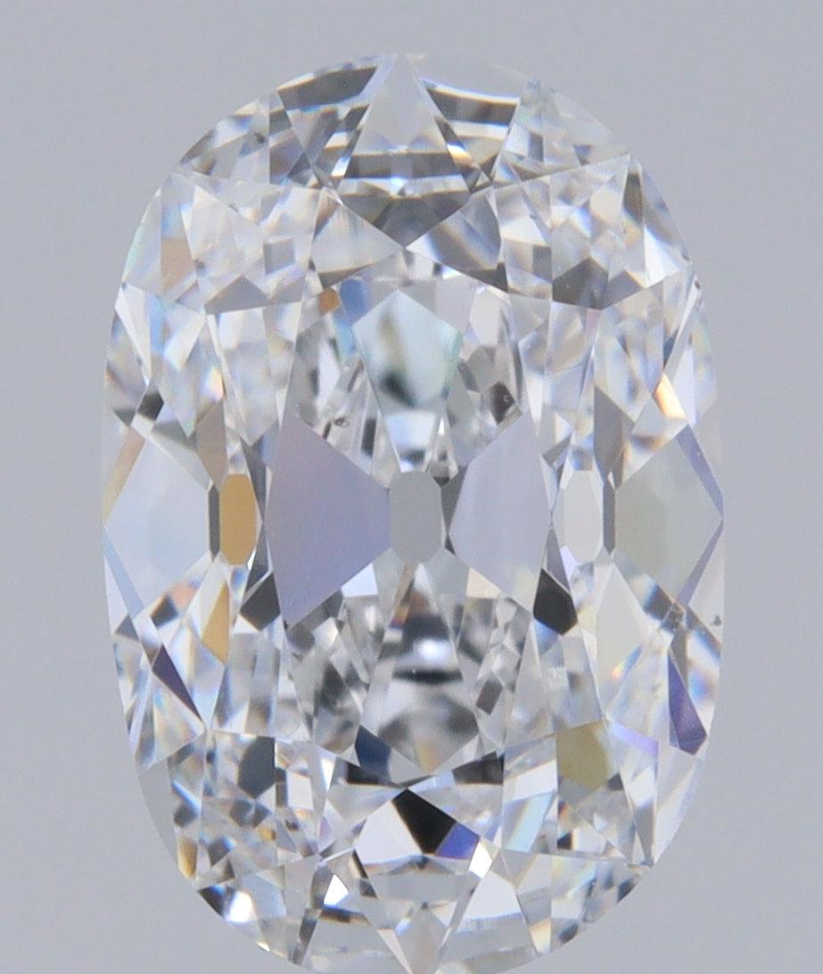 1.80ct | D/VS2 Oval Shape Old Mine Cut Diamond (GIA) - Modern Rustic Diamond
