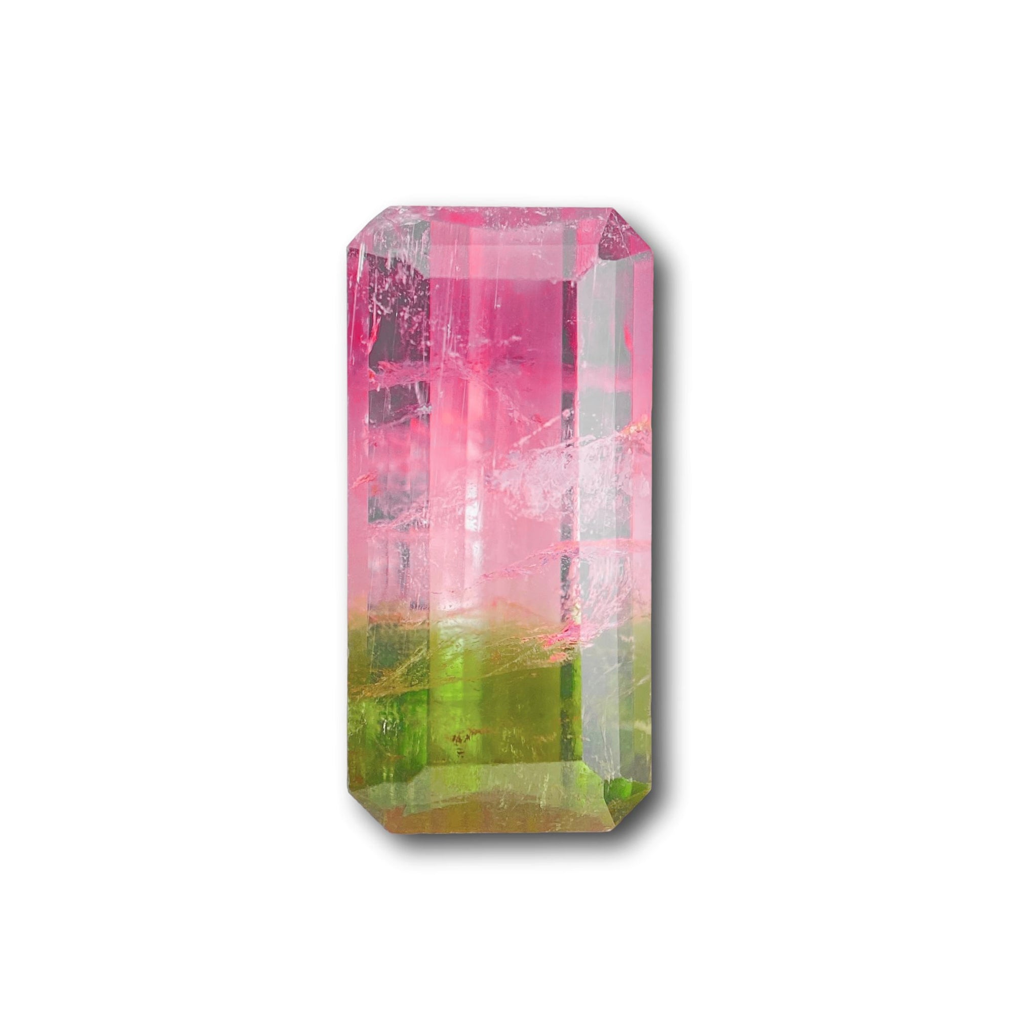 4.52ct |  Emerald Shape Step Cut Tourmaline - Modern Rustic Diamond