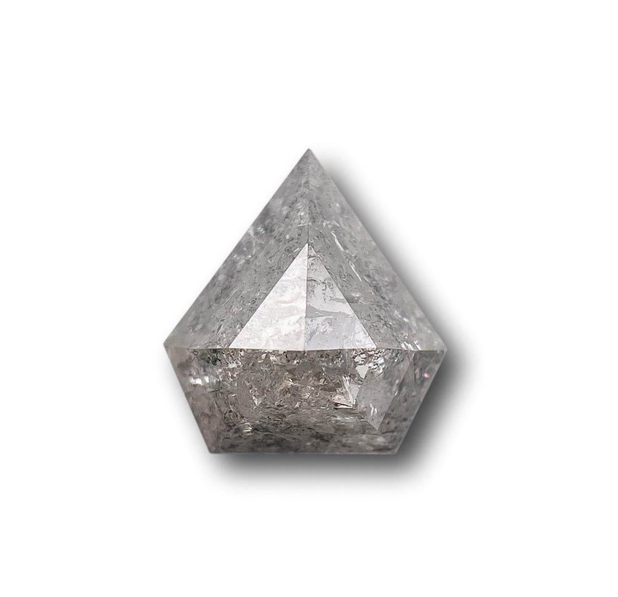 0.77ct | Salt & Pepper Shield Shape Rose Cut Diamond - Modern Rustic Diamond