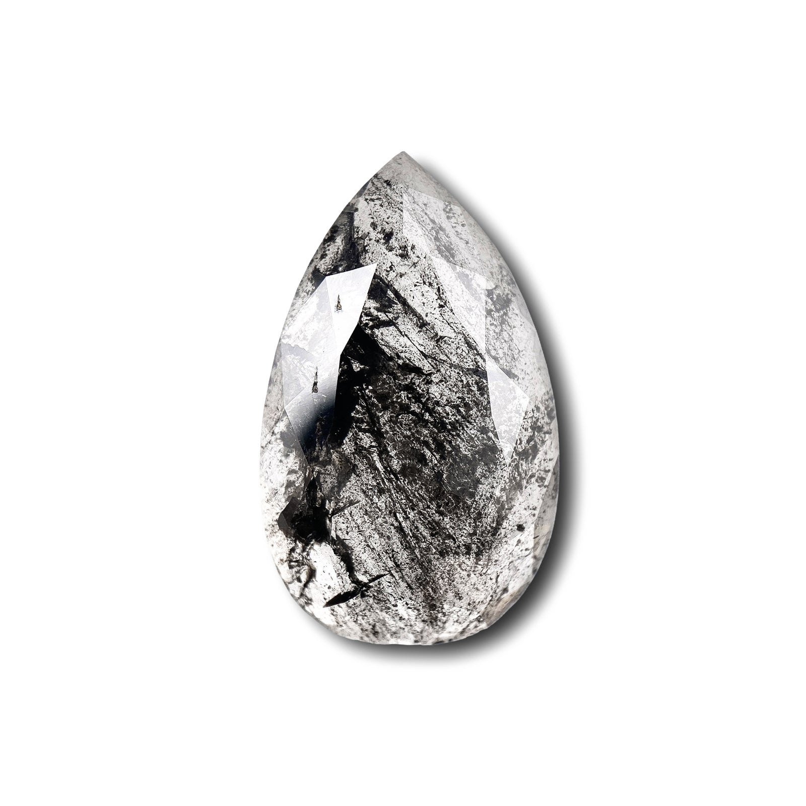 4.77ct | Rustic Pear Shape Rose Cut Diamond - Modern Rustic Diamond