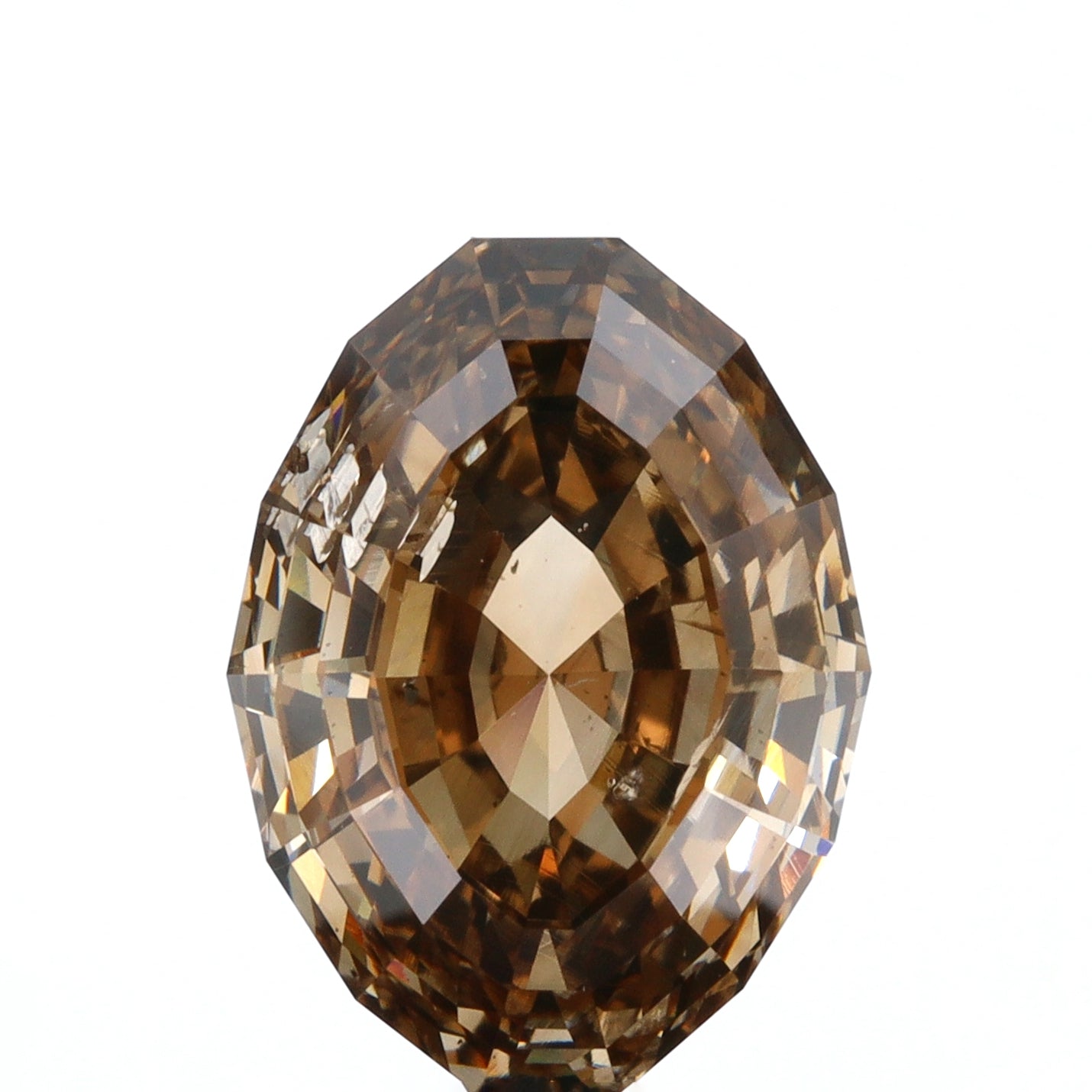 3.12ct | Cognac SI Oval Shape Step Cut Diamond - Modern Rustic Diamond