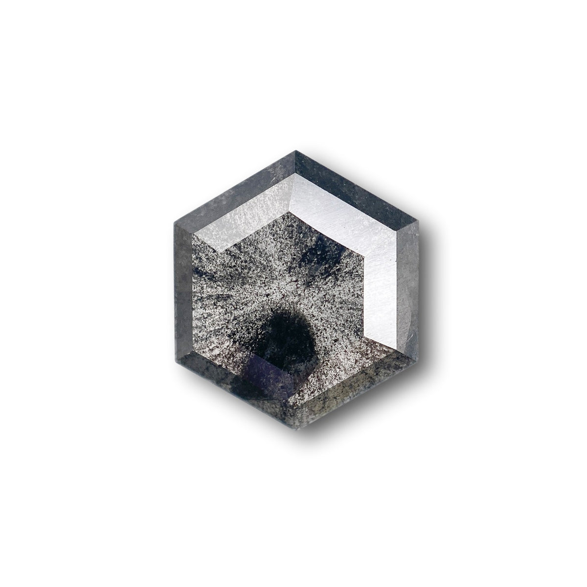2.05ct | Rustic Hexagon Shape Rose Cut Diamond - Modern Rustic Diamond