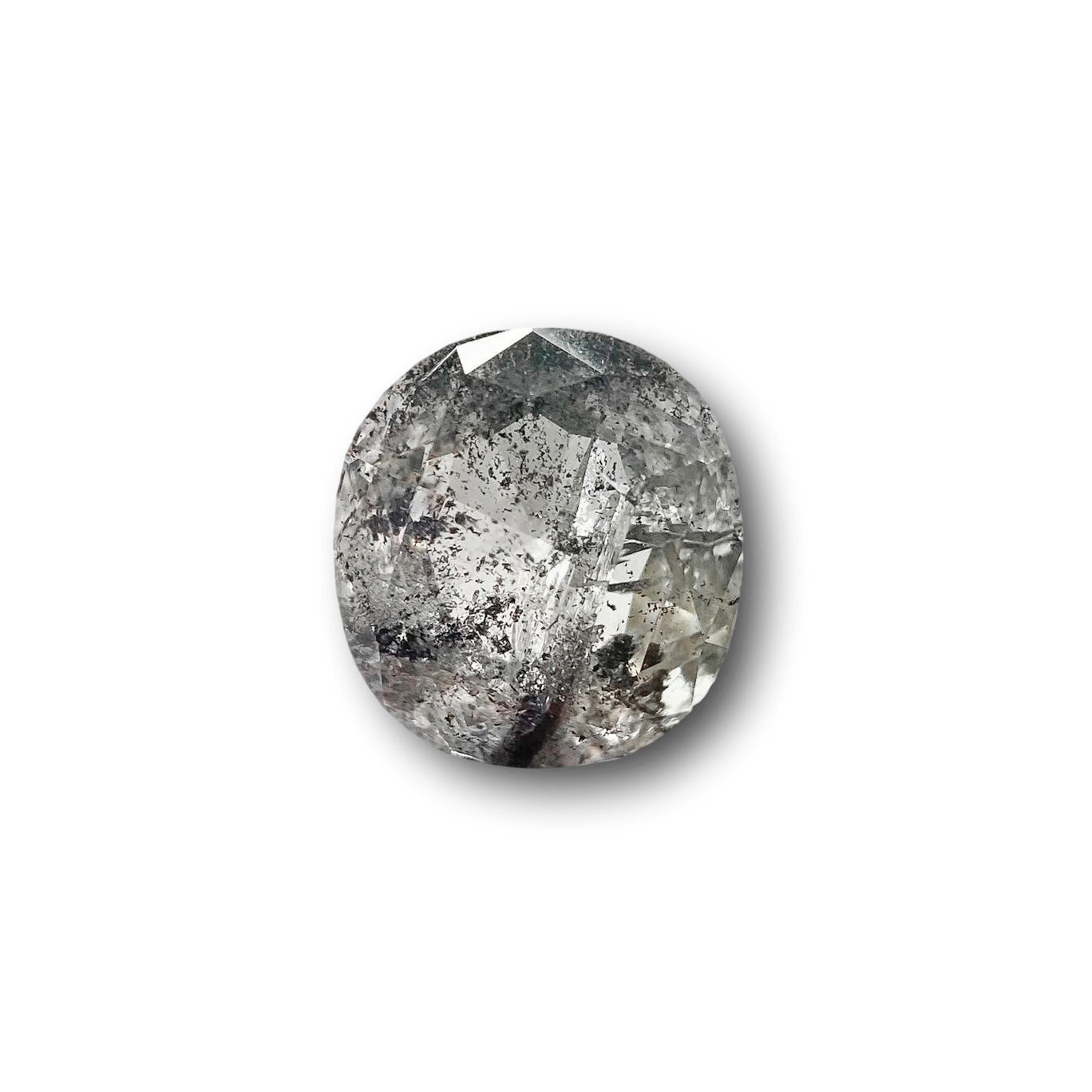 1.01ct | Salt & Pepper Cushion Shape Brilliant Cut Diamond - Modern Rustic Diamond