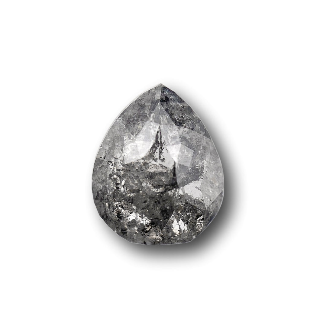 0.87ct | Rustic  Pear Shape Rose Cut Diamond - Modern Rustic Diamond