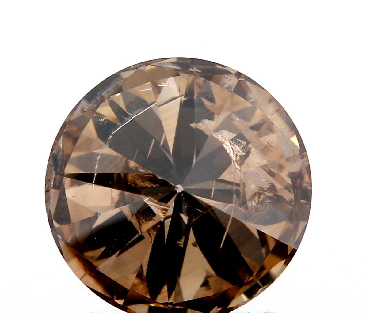 1.50ct | Champagne SI Round Shape Brilliant Cut Diamond-Modern Rustic Diamond