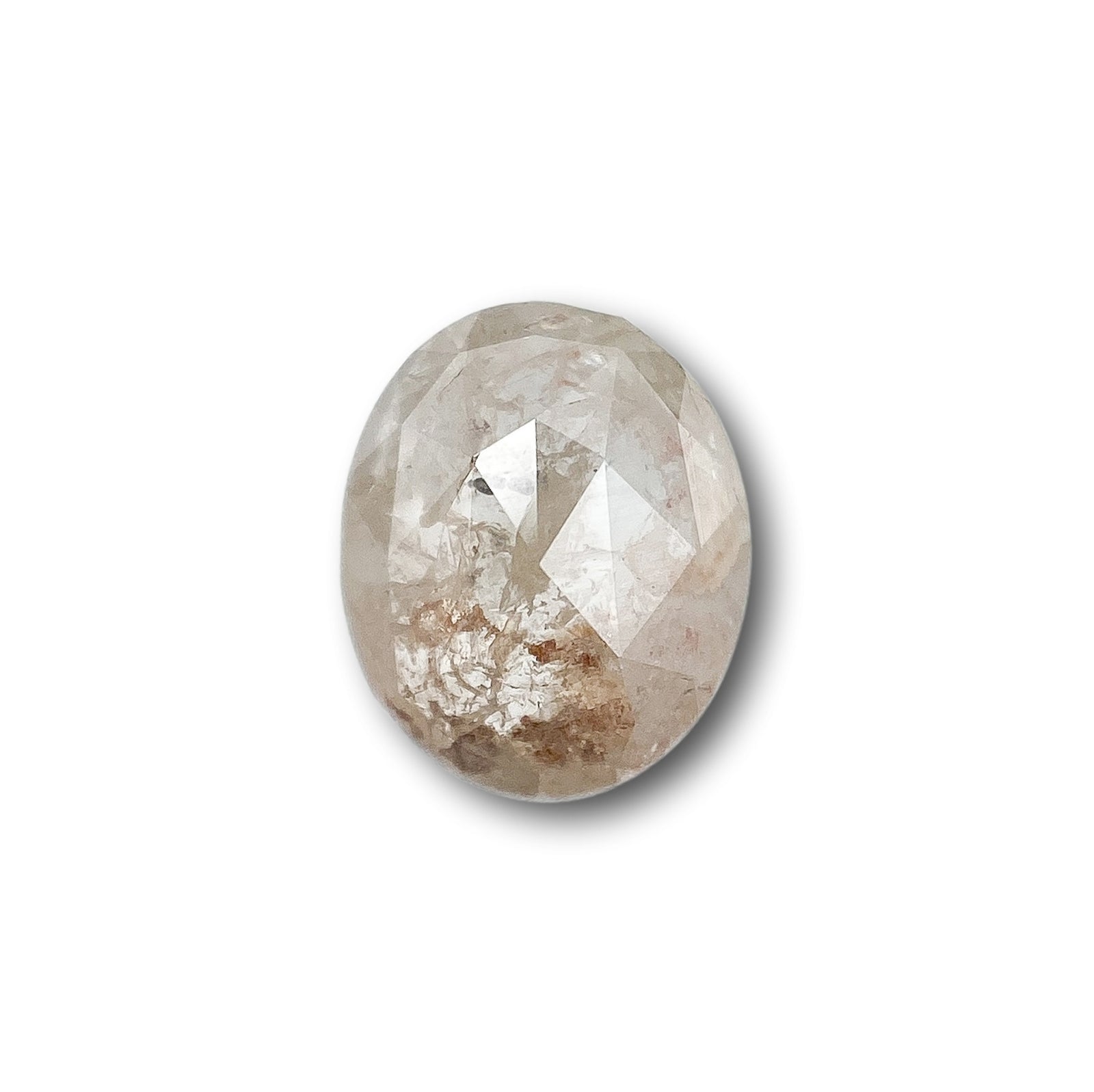 0.78ct | Rustic  Oval Shape Rose Cut Diamond - Modern Rustic Diamond