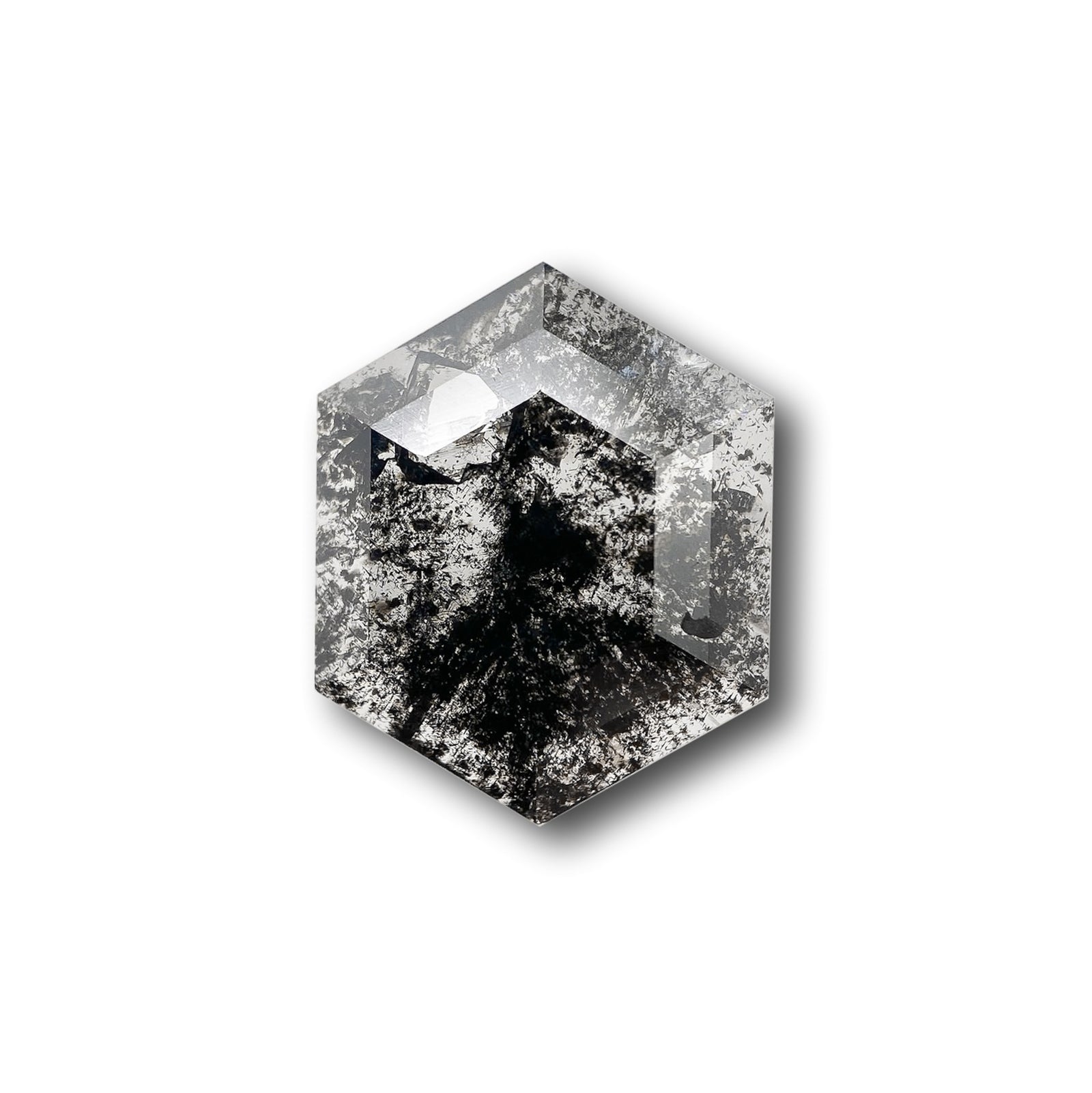 2.42ct | Rustic Hexagon Shape Rose Cut Diamond - Modern Rustic Diamond