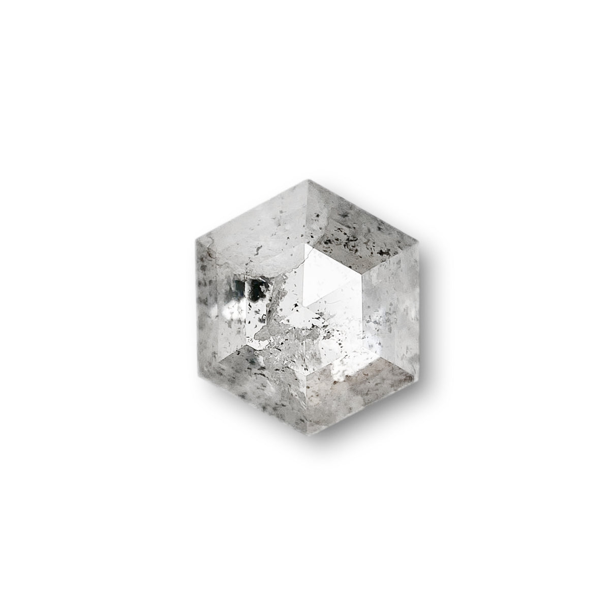 0.98ct | Rustic  Hexagon Shape Rose Cut Diamond - Modern Rustic Diamond