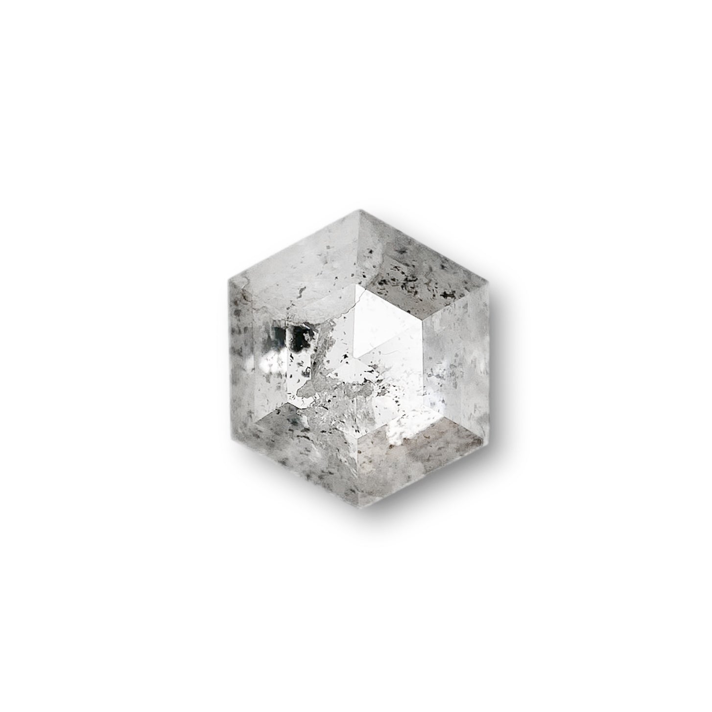 0.98ct | Rustic  Hexagon Shape Rose Cut Diamond - Modern Rustic Diamond