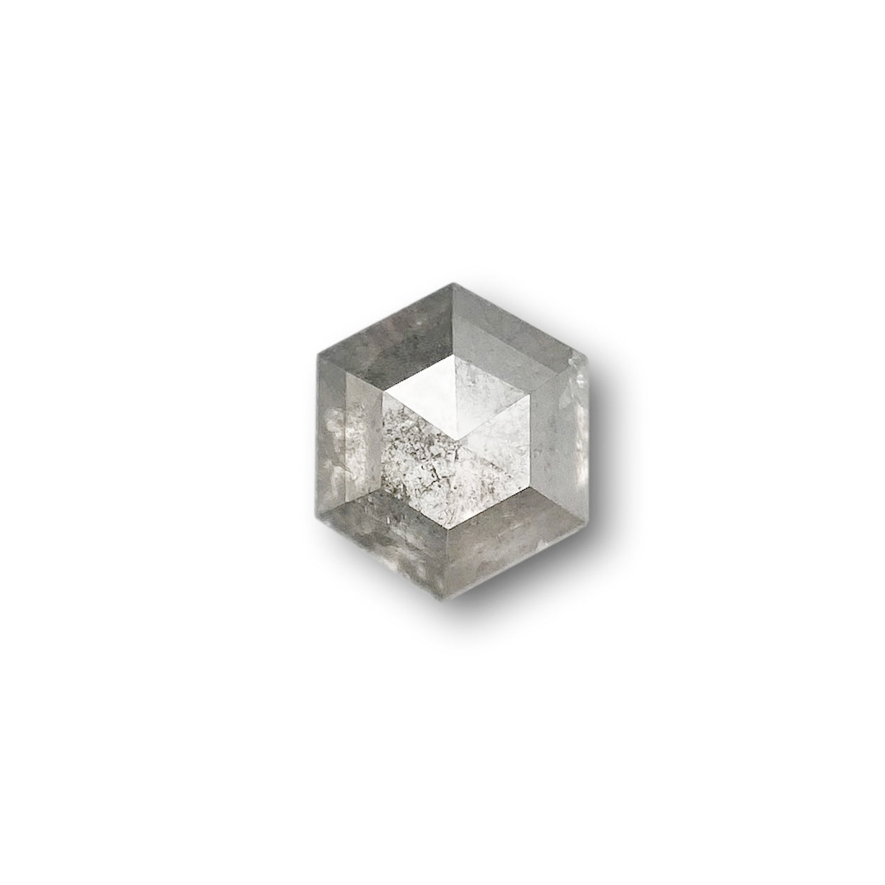 0.84ct | Rustic  Hexagon Shape Rose Cut Diamond - Modern Rustic Diamond