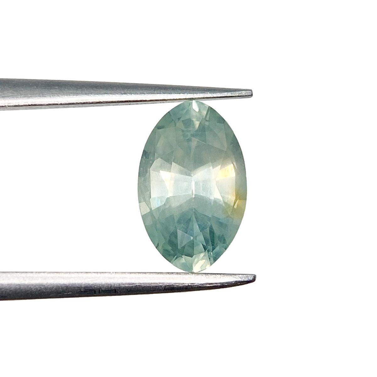 1.51ct | Brilliant Cut Moval Shape Blue Green Montana Sapphire-Modern Rustic Diamond