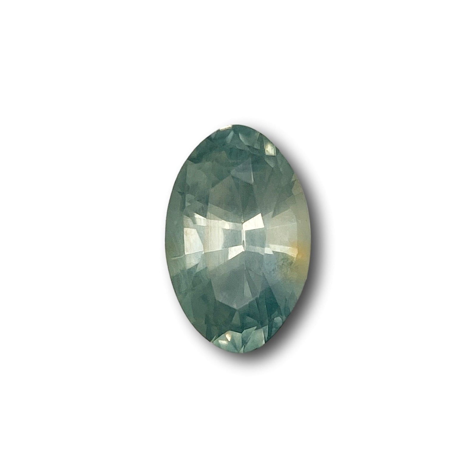 1.51ct | Brilliant Cut Moval Shape Blue Green Montana Sapphire-Modern Rustic Diamond