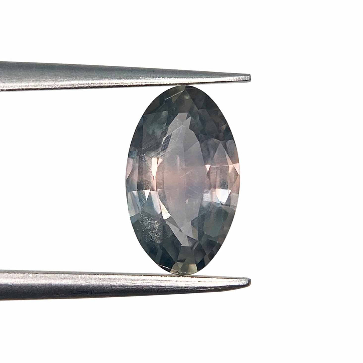 1.51ct | Brilliant Cut Moval Shape Green Montana Sapphire-Modern Rustic Diamond