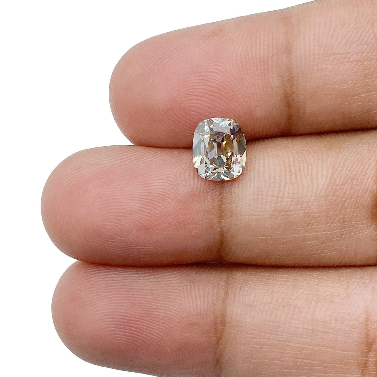 1.51ct | Champagne VVS Cushion Shape Old Mine Cut Diamond-Modern Rustic Diamond