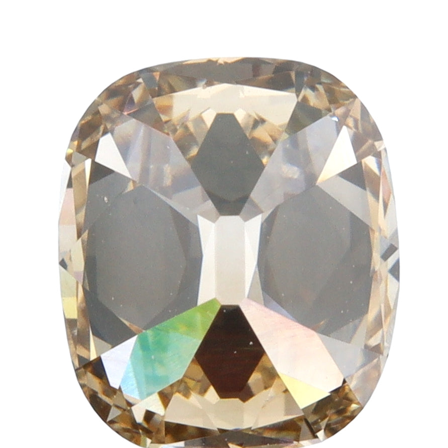 1.51ct | Champagne VVS Cushion Shape Old Mine Cut Diamond-Modern Rustic Diamond