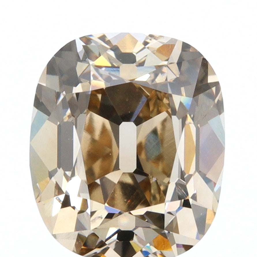 1.51ct | Champagne VVS Cushion Shape Old Mine Cut Diamond-Modern Rustic Diamond